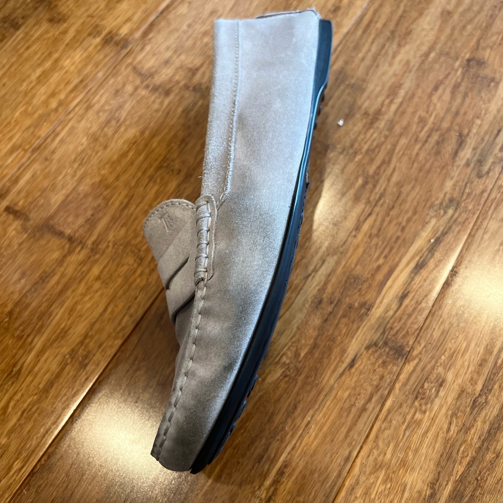 TODโS CITY GOMMINO DRIVING SHOES IN SUEDE - light grayish taupe color size 39 - Picture 9 of 16